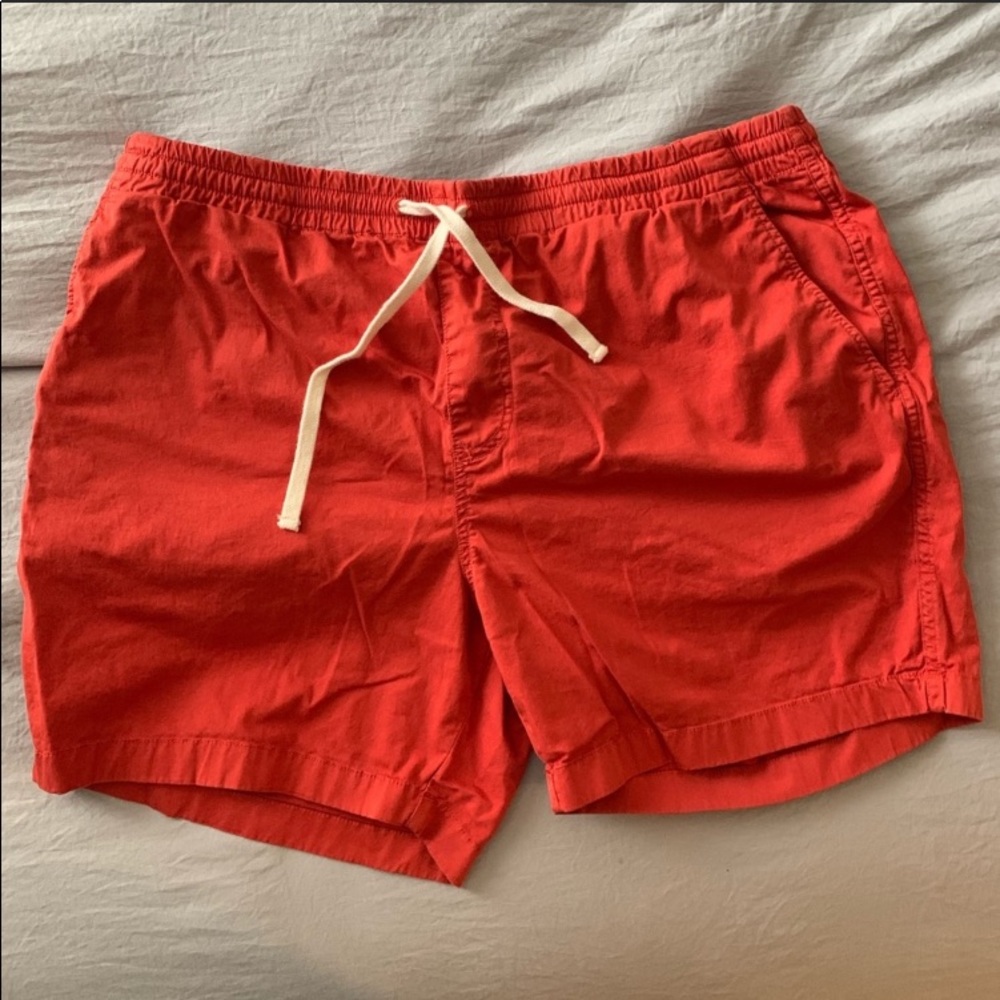 J Crew Dock String Shorts XL Orange Vibrant 🦀🦞🦑
